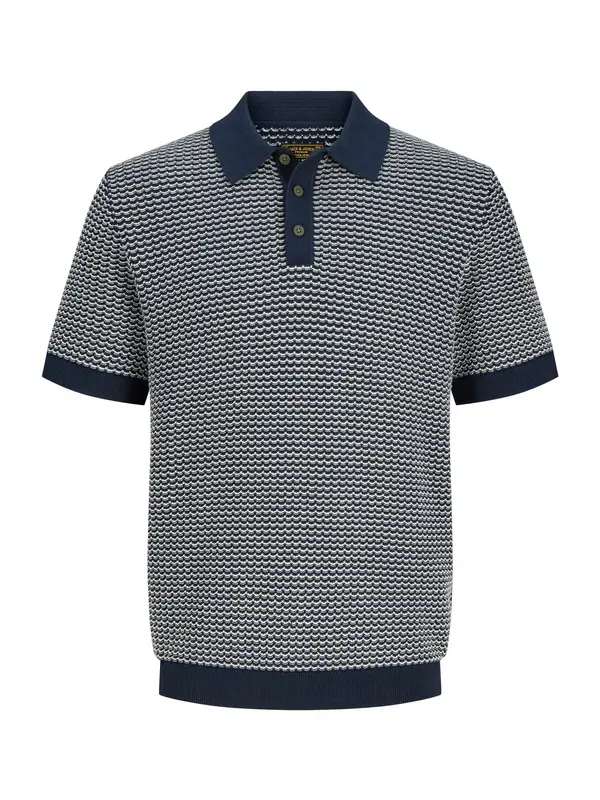Jack & Jones Plus Jack & Jones Plus Pulover 'JPRBLUKingsley'  črna / bela