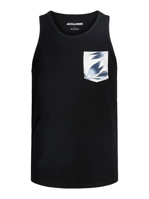 Jack & Jones Plus Jack & Jones Plus Spodnja majica 'JJHONOLULU'  mornarska / črna / bela