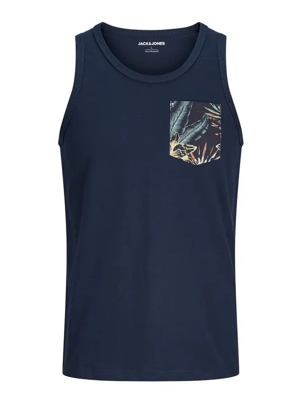 Jack & Jones Plus Jack & Jones Plus Spodnja majica 'JJHONOLULU'  mornarska / safir / žad / jastog