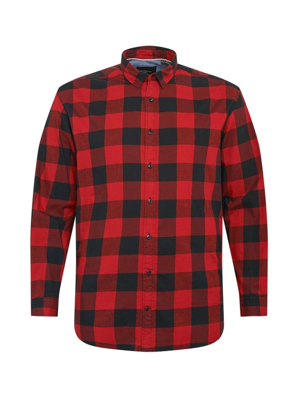 Jack & Jones Plus Jack & Jones Plus Srajca 'Gingham'  rdeča / črna