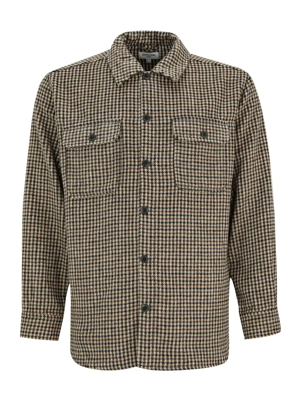 Jack & Jones Plus Jack & Jones Plus Srajca 'JJEBradley Ollie'  rjava / črna