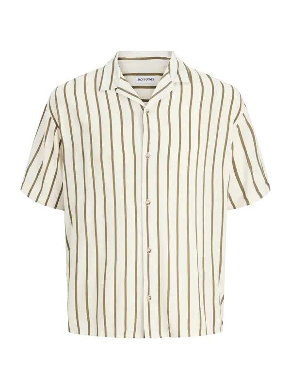 Jack & Jones Plus Jack & Jones Plus Srajca 'JJEJeff'  kremna / oliva