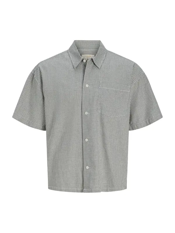 Jack & Jones Plus Jack & Jones Plus Srajca 'JORSavona Austin'  karminsko rdeča / črna / bela