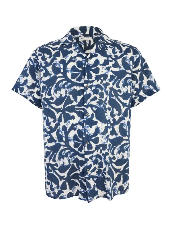 Jack & Jones Plus Jack & Jones Plus Srajca 'JPRBLUBILBAO'  temno modra / bela