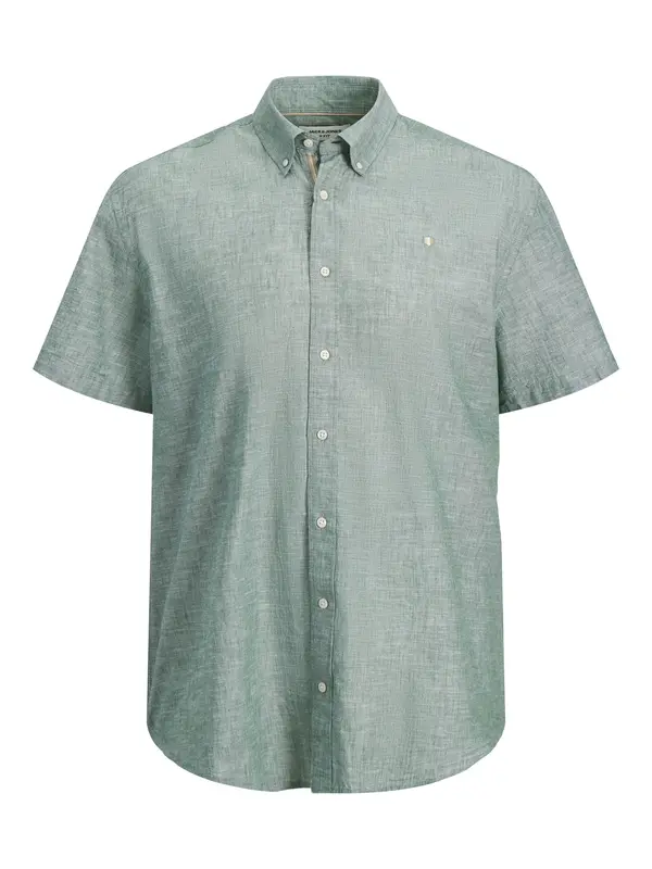 Jack & Jones Plus Jack & Jones Plus Srajca 'JPRBLUSUMMER'  temno zelena / bela