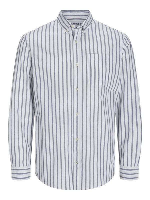 Jack & Jones Plus Jack & Jones Plus Srajca 'Oxford'  nočno modra / bela