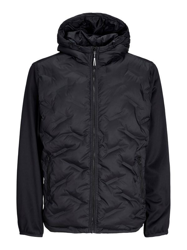 JACK & JONES JACK & JONES Prehodna jakna 'Hybrid'  črna / bela