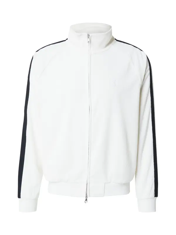 JACK & JONES JACK & JONES Prehodna jakna 'JCOATHLETICO'  črna / bela