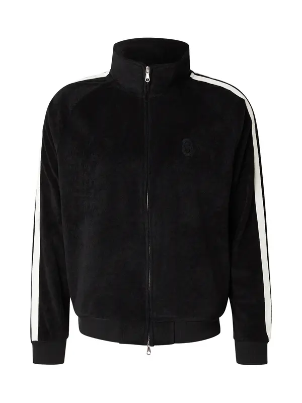 JACK & JONES JACK & JONES Prehodna jakna 'JCOATHLETICO'  črna / bela