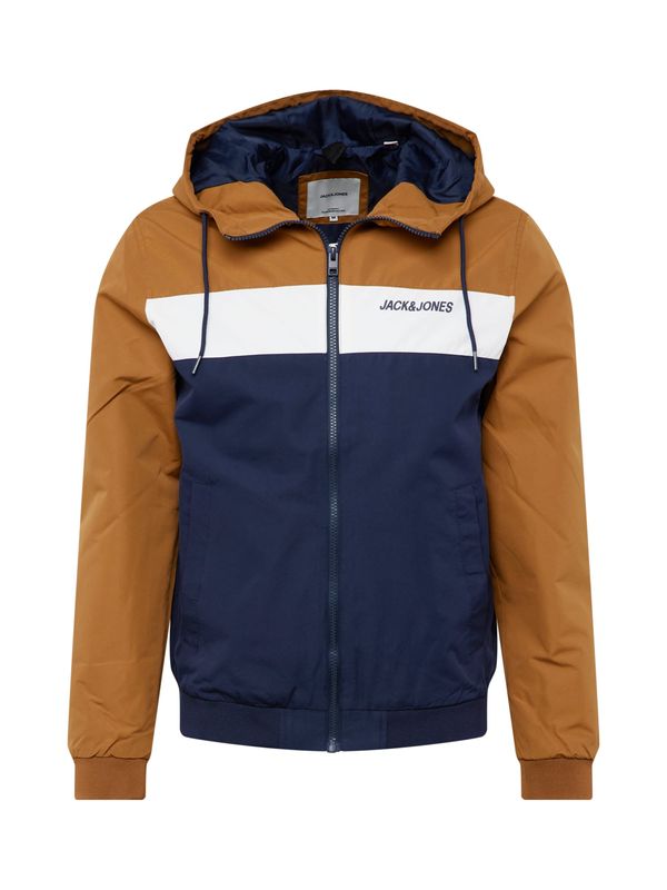 JACK & JONES JACK & JONES Prehodna jakna 'JJERush'  mornarska / konjak / bela