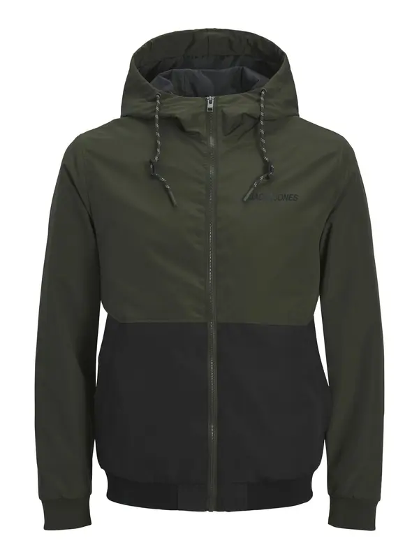 JACK & JONES JACK & JONES Prehodna jakna 'JJERush'  oliva / črna