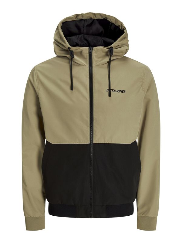 JACK & JONES JACK & JONES Prehodna jakna 'JJERUSH'  svetlo rjava / črna