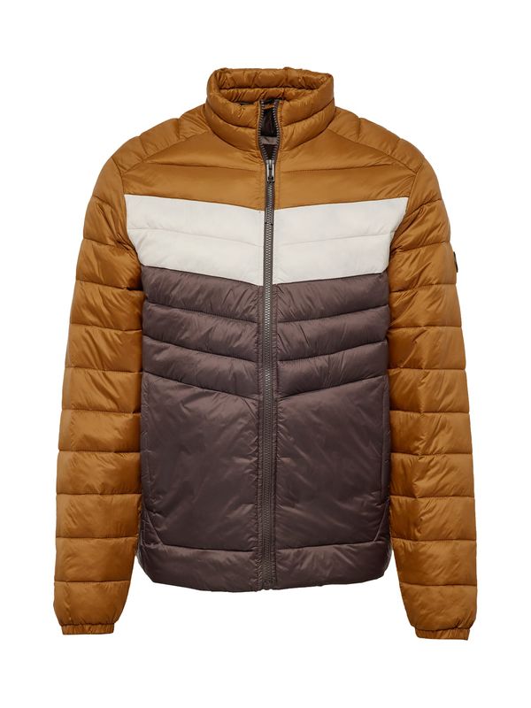 JACK & JONES JACK & JONES Prehodna jakna 'JJESPRINT'  konjak / temno rjava / bela