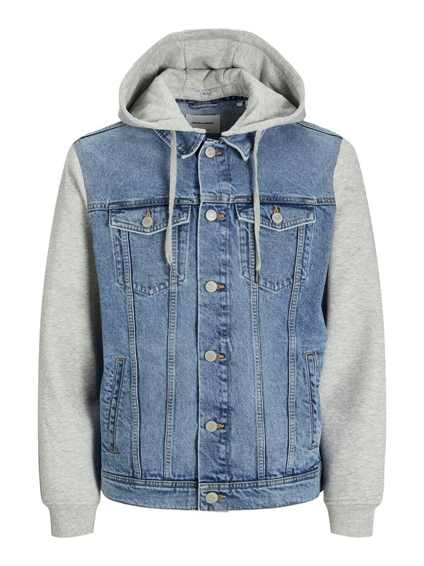 JACK & JONES JACK & JONES Prehodna jakna 'JJIJEAN'  moder denim / pegasto siva