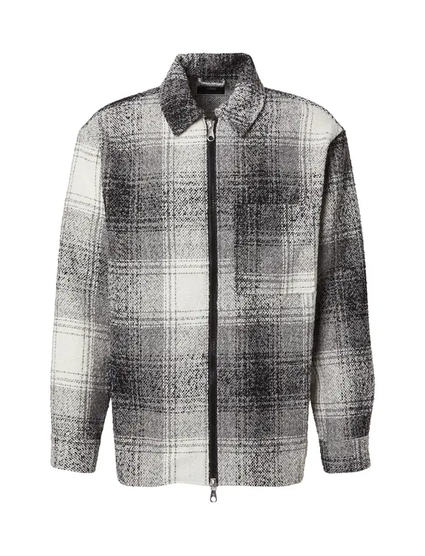 JACK & JONES JACK & JONES Prehodna jakna  pegasto siva / črna / bela