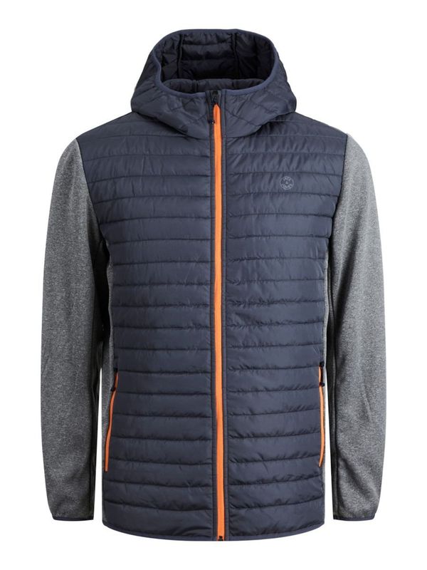 JACK & JONES JACK & JONES Prehodna jakna  temno modra / pegasto siva / oranžna / bela