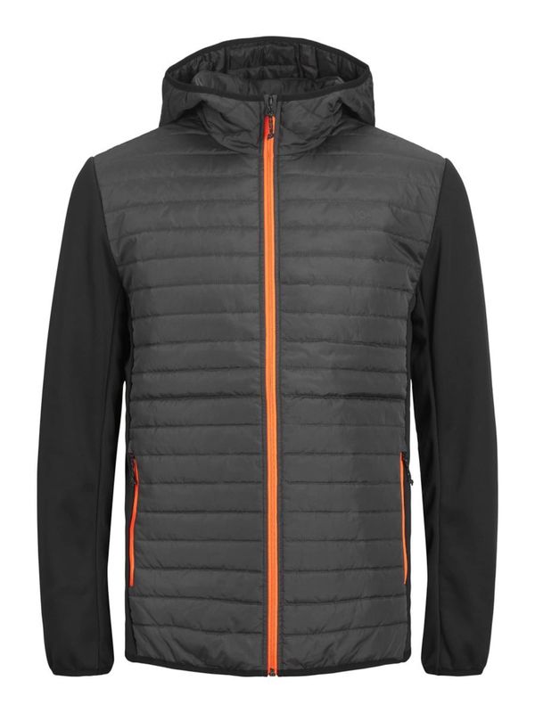 JACK & JONES JACK & JONES Prehodna jakna  temno siva / temno oranžna / črna