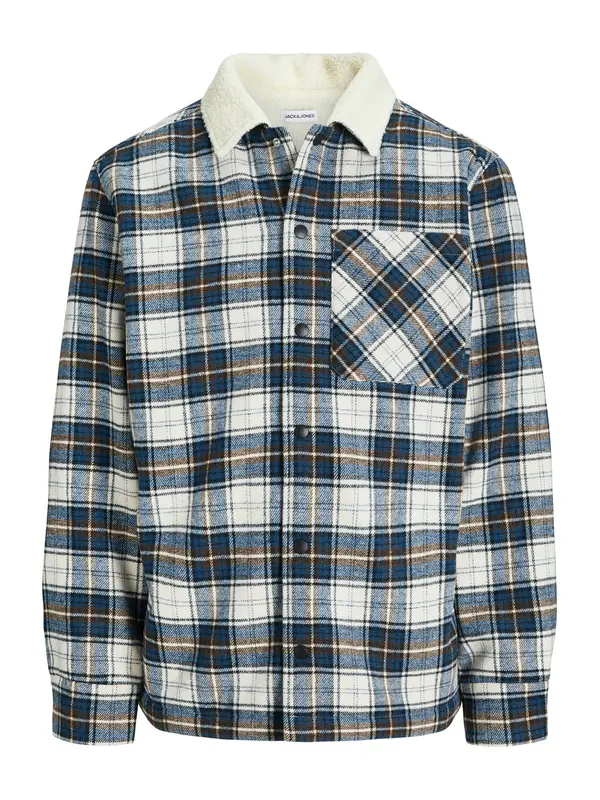 JACK & JONES JACK & JONES Prehodna jakna 'ZAC'  mornarska / temno modra / rjava / off-bela