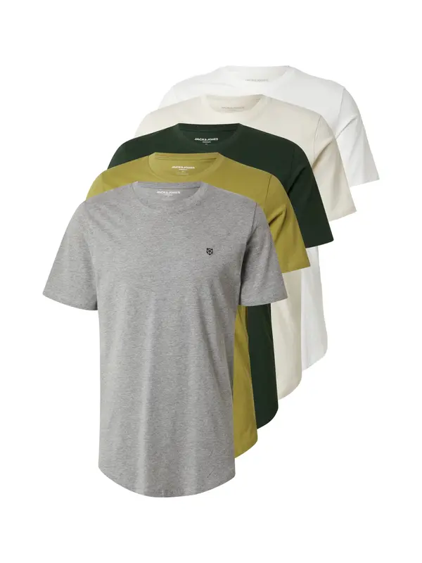 Jack & Jones Premium Jack & Jones Premium Majica 'JPRBLABRODY'  bež / oliva / temno zelena / bela