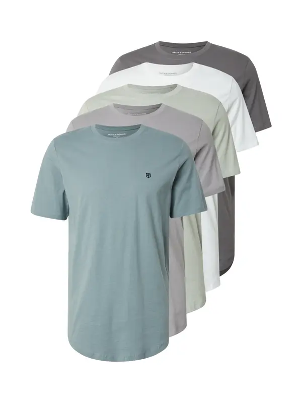 Jack & Jones Premium Jack & Jones Premium Majica 'JPRBLABrody'  siva / svetlo siva / pastelno zelena / bela