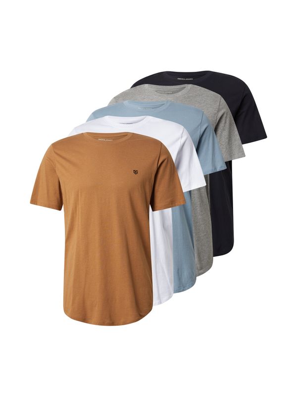 Jack & Jones Premium Jack & Jones Premium Majica 'JPRBLABRODY'  umbra / pegasto siva / črna / bela