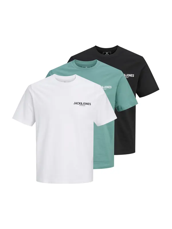 Jack & Jones Premium Jack & Jones Premium Majica 'JPRBLAOscar'  zelena / črna / bela