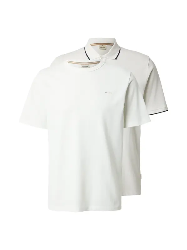 Jack & Jones Premium Jack & Jones Premium Majica 'JPRBLUALVES'  svetlo siva / bela