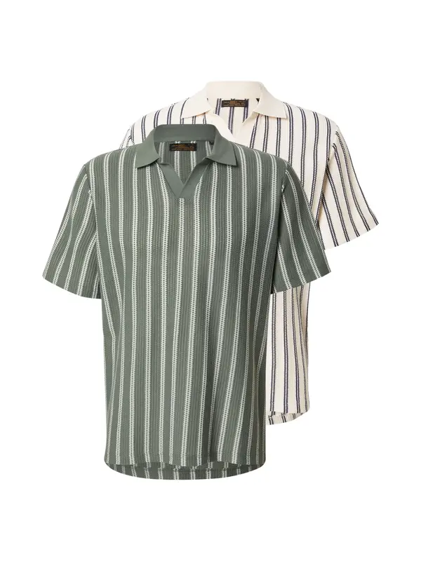 Jack & Jones Premium Jack & Jones Premium Majica 'JPRBLUHARRY'  kremna / žad / črna
