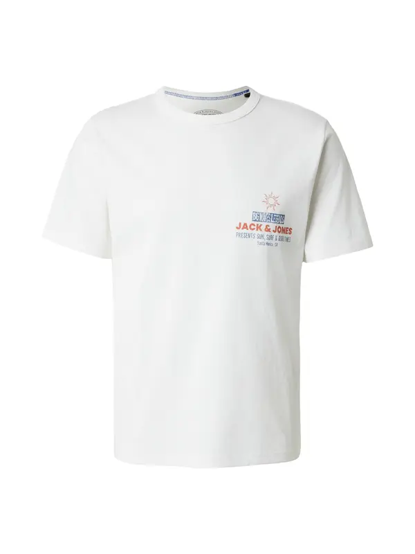 Jack & Jones Premium Jack & Jones Premium Majica 'JPRBLUMAXWELL'  mornarska / temno rdeča / bela