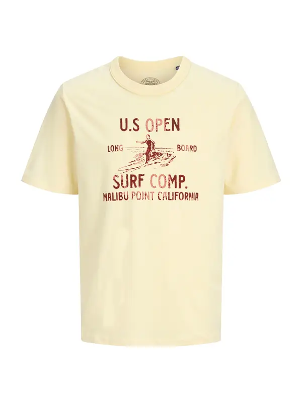 Jack & Jones Premium Jack & Jones Premium Majica 'JPRBLUNIKO'  kremna / kostanj rjava / rjasto rjava
