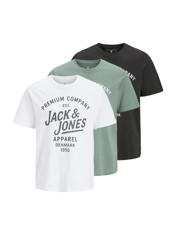 Jack & Jones Premium Jack & Jones Premium Majica 'JPRBLUZANE'  meta / črna / bela