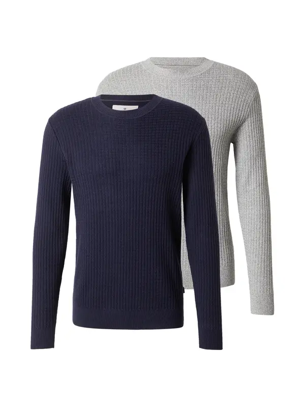 Jack & Jones Premium Jack & Jones Premium Pulover 'JPRBLUBARKLEY'  nočno modra / siva