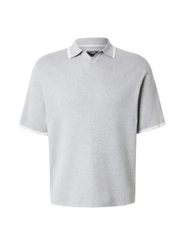 JACK & JONES JACK & JONES Pulover 'JCOBREEZE'  svetlo siva / bela