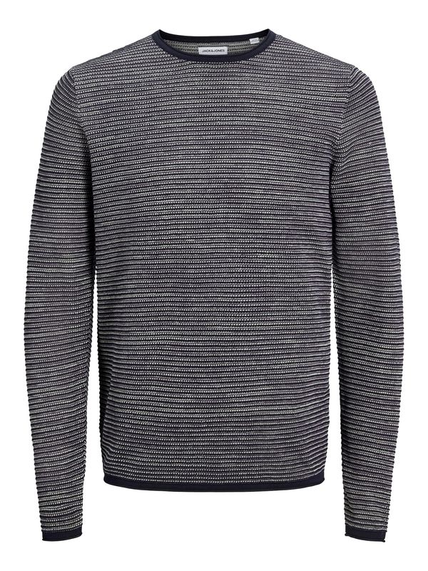 JACK & JONES JACK & JONES Pulover 'JJEWAN'  nočno modra / off-bela