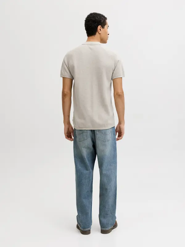 JACK & JONES JACK & JONES Pulover 'JJHILL'  bež / bela