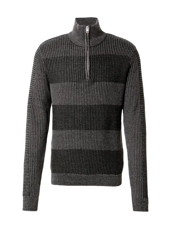 JACK & JONES JACK & JONES Pulover 'JJHugo'  antracit / črna