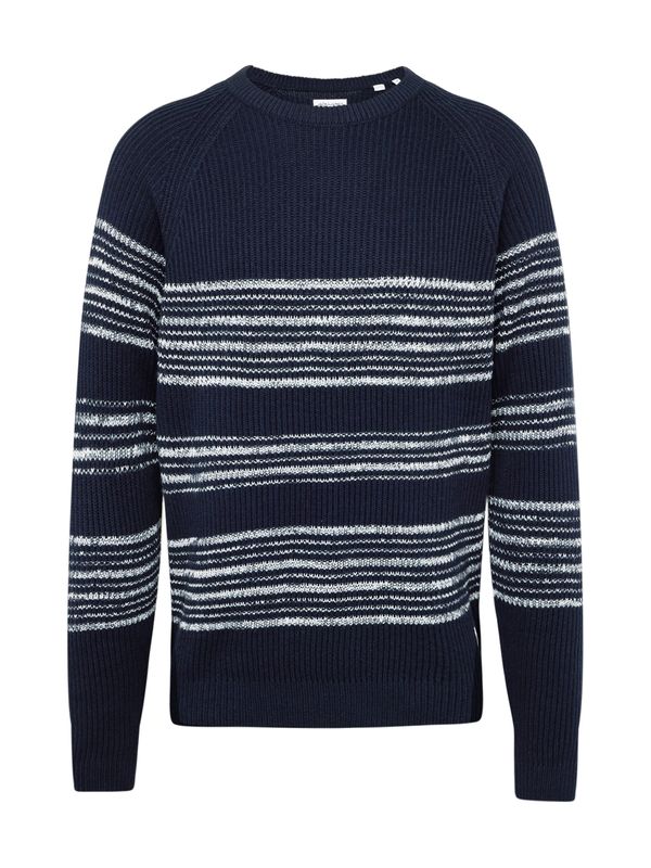 JACK & JONES JACK & JONES Pulover 'JJPANNEL'  marine / bela