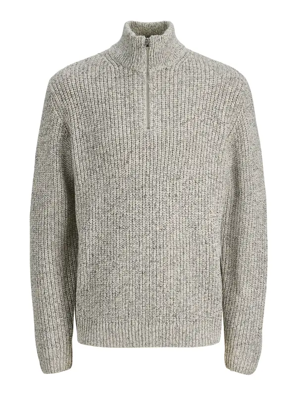 JACK & JONES JACK & JONES Pulover 'JORBLEECKER'  črna / pegasto bela