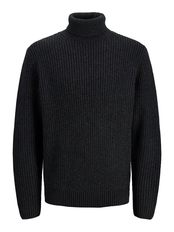 JACK & JONES JACK & JONES Pulover 'JORBleecker'  pegasto črna