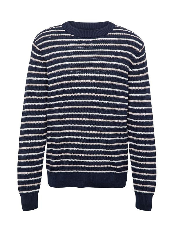 JACK & JONES JACK & JONES Pulover 'JORBRONX'  mornarska / bela