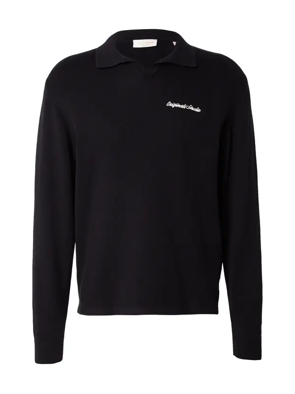 JACK & JONES JACK & JONES Pulover 'JORNORREBRO'  črna / bela