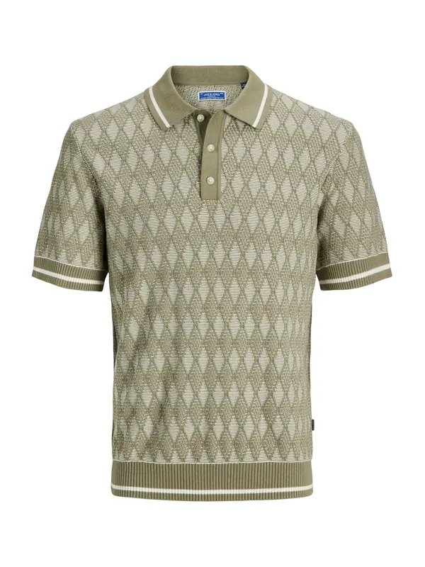 JACK & JONES JACK & JONES Pulover 'JPRBLUZack'  kaki / off-bela