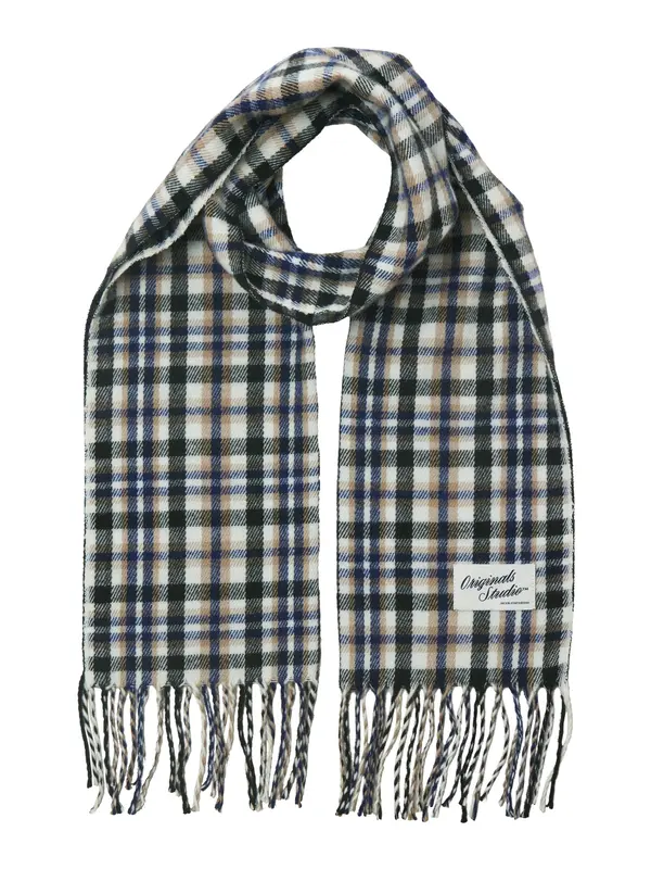 JACK & JONES JACK & JONES Šal 'JACGrand'  modra / svetlo rjava / črna / bela