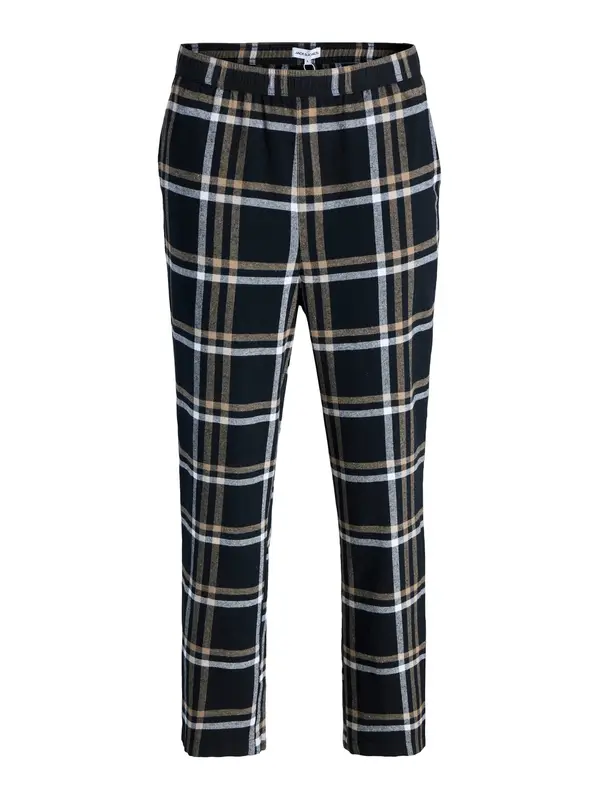JACK & JONES JACK & JONES Spodnji del pižame 'JACRimon'  svetlo rjava / črna / bela