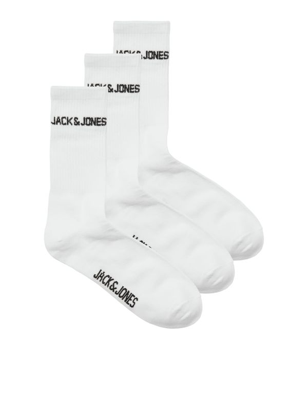 JACK & JONES JACK & JONES Športne nogavice 'MELVIN'  črna / bela