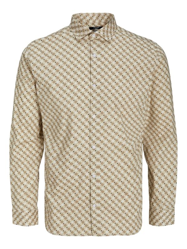 JACK & JONES JACK & JONES Srajca 'BLACKPOOL'  temno bež / mornarska / greige / bela