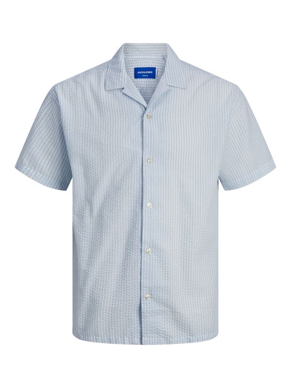 JACK & JONES JACK & JONES Srajca 'Easter Palma'  svetlo modra / bela