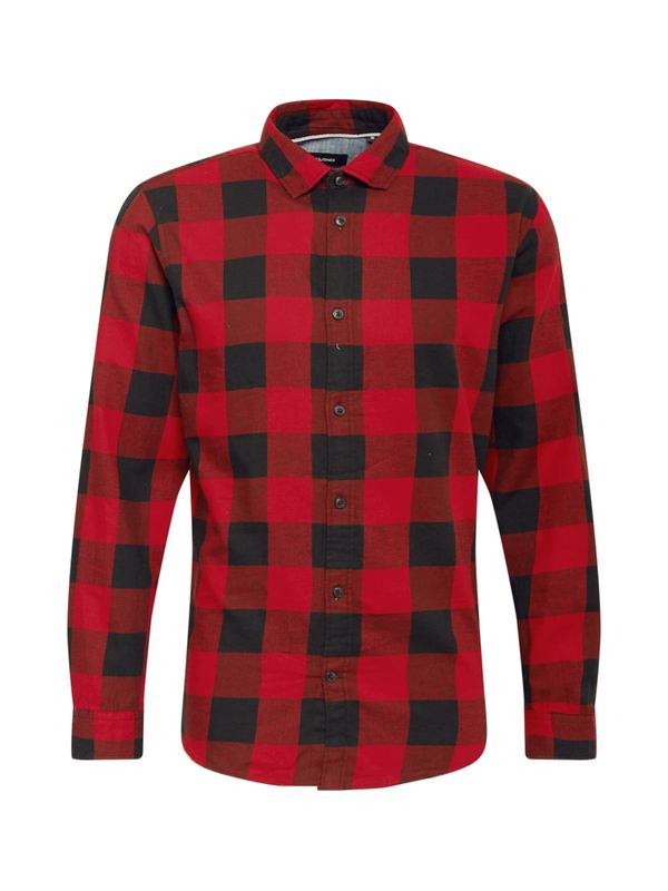 JACK & JONES JACK & JONES Srajca 'Gingham'  krvavo rdeča / črna