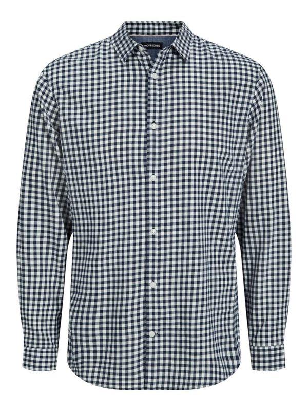 JACK & JONES JACK & JONES Srajca 'Gingham'  mornarska / bela