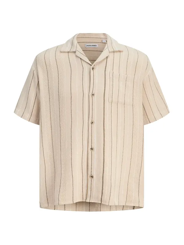 JACK & JONES JACK & JONES Srajca 'JJEBradley'  kremna / rjava / bela